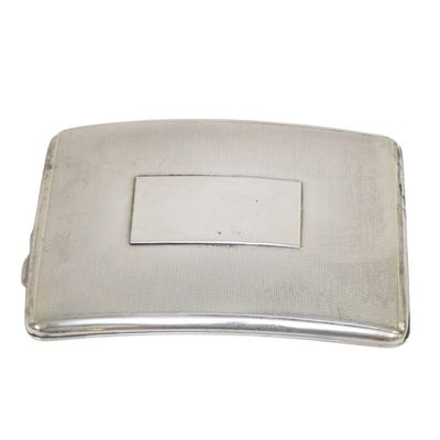 ART DECO ENGLISH STERLING SILVER CIGARETTE CASE