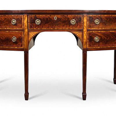 BAKER FURNITURE HISTORIC CHARLESTON BOW FRONT SIDEBOARD