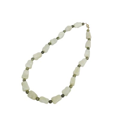 HETIAN JADE BEADED NECKLACE