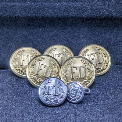 (7) Assorted Vintage Fire Department Uniform Buttons