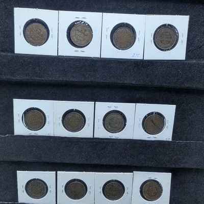 Sale Photo Thumbnail #125: (12) Canadian Large Cents 1909-1920 Date Run in Higher grades - Including the better date 1915. All Consecutive.