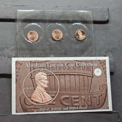2020-P, 2020-D, 2020-S "Proof" Lincoln Cent Collection