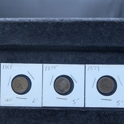 Sale Photo Thumbnail #111: 1864, 1875 and 1879 Indian Head Cents