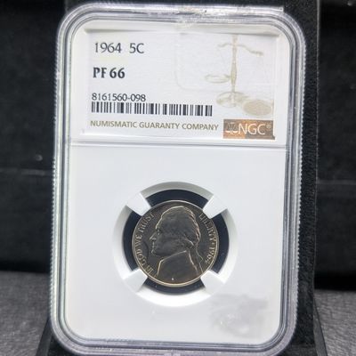 Sale Photo Thumbnail #104: 1964 Jefferson Nickel NGC PF 66