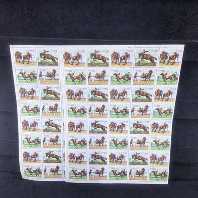 Sale Photo Thumbnail #348: (2) Sheets of 1992 Sporting Horses 29 Cent Stamps, $23.20 Face Value