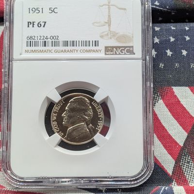 Sale Photo Thumbnail #292: 1951 Jefferson Nickel NGC PF 67