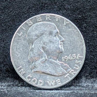 Sale Photo Thumbnail #276: 1963-D Franklin 90% Silver Half Dollar, 63 Years old