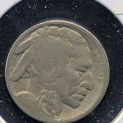 Sale Photo Thumbnail #146: 1913-D Type 2 Indian Head Buffalo Nickel - Key Date - Tough Type 2.
