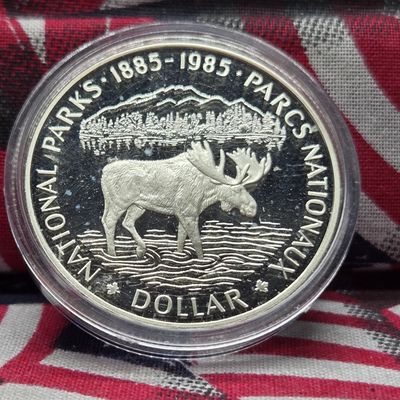 Sale Photo Thumbnail #147: 1985 Canada National Parks 50% "Silver" Dollar, 23.32G