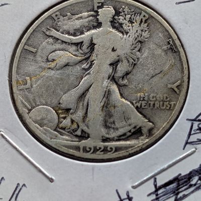 Sale Photo Thumbnail #110: 1929-S Walking Liberty 90% Silver Half Dollar