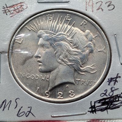 Sale Photo Thumbnail #194: 1923-P Peace 90% Silver Dollar