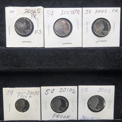Sale Photo Thumbnail #158: 2006-S through 2011-S Proof Jefferson Nickels
