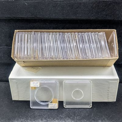 Sale Photo Thumbnail #423: (31) *EMPTY* 2x2 Whitman Plastic Coin Holders - Variety of sizes with box - No Coins!!