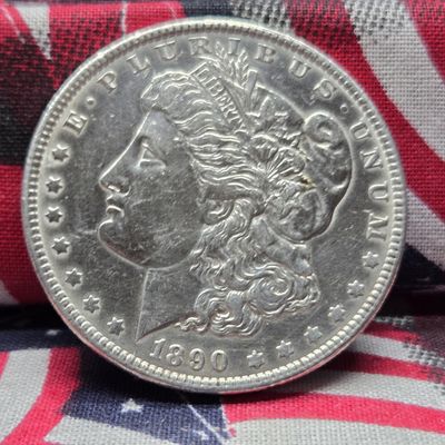 Sale Photo Thumbnail #246: 1890 Morgan 90% Silver Dollar - High Grade