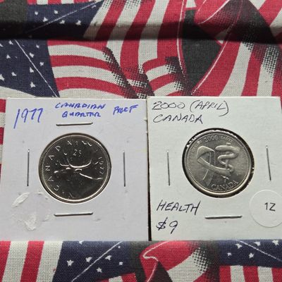 1977 "Proof" & 2000 (April) Canada Quarters