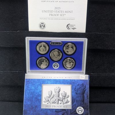 Sale Photo Thumbnail #231: 2025-S Proof Woman's Quarter Set in Proof Set box with Certification. Wells, Low, Rubin, Milbern and Gibson. - Low Mintage