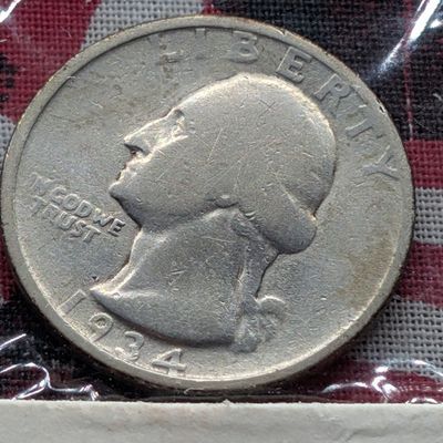1934-P Washington Quarter, 90% Silver