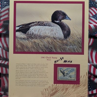 Sale Photo Thumbnail #427: 1963 Dept. Of The Interior Duck Stamp, RW-30, Signed