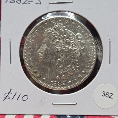Sale Photo Thumbnail #253: 1882-S Morgan 90% Silver Dollar - High Grade