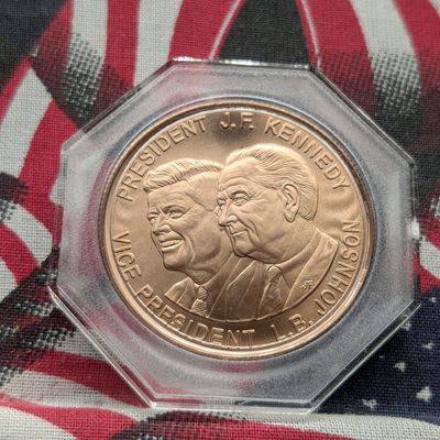 Sale Photo Thumbnail #143: 1975 Kennedy/Johnson Leader of The Senate Medallion