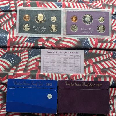 Sale Photo Thumbnail #298: 1983-S & 1987-S U.S. Mint Proof Sets in OGP