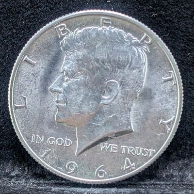 Sale Photo Thumbnail #352: 1964-D Kennedy 90% Silver Half Dollar, 62 Years old - (BU)