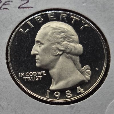 Sale Photo Thumbnail #140: 1984-S Clad "Proof" Type 2 Washington Quarter