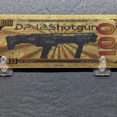 Sale Photo Thumbnail #240: Novelty 24K Gold Foil Banknote - DP-12 Personal Protection Device Themed Series 2009 $100 Parody