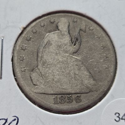 Sale Photo Thumbnail #239: 1856-O Seated Liberty 90% Silver Half Dollar - Scarce - (.3617 ozt.)