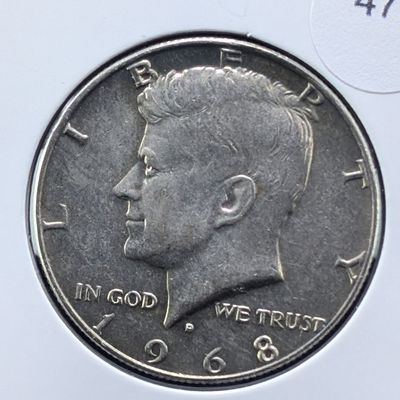Sale Photo Thumbnail #327: 1968-D 40% Silver Kennedy Half Dollar