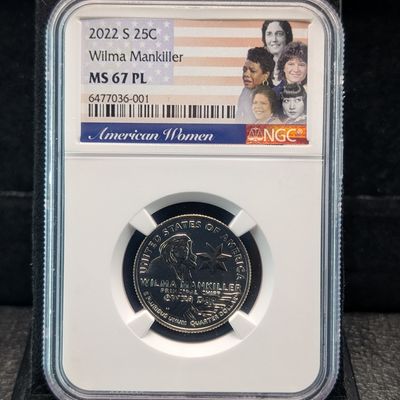 Sale Photo Thumbnail #181: 2022-S Wilma Mankiller Woman’s Business Strike Quarter NGC MS67 PL - Top Pop in Proof like. Only 4.