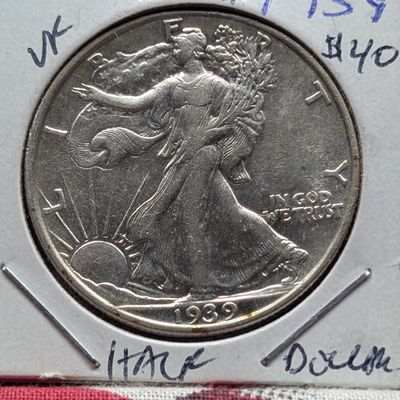 Sale Photo Thumbnail #170: 1939-P Walking Liberty 90% Silver Half Dollar