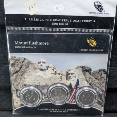 Sale Photo Thumbnail #405: 2013 P, D, & S Mount Rushmore America the Beautiful Quarters Set - from the U.S. Mint.