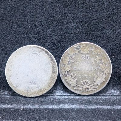 1912 & No Date Canada .925 Sterling Silver Quarters