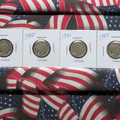 Sale Photo Thumbnail #271: 1919-P, 1920-P, 1921-P, & 1923-P Indian Head Buffalo Nickels