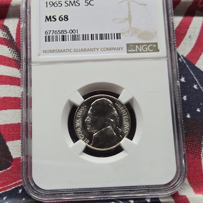 Sale Photo Thumbnail #196: 1965 SMS Jefferson Nickel NGC MS68