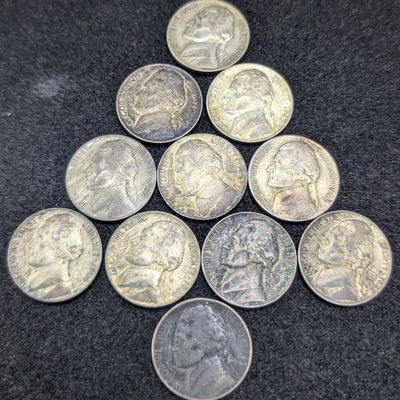 Sale Photo Thumbnail #354: (11) 1942-45 35% Silver Jefferson War Nickels
