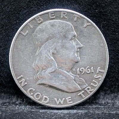 Sale Photo Thumbnail #376: 1961-D Franklin 90% Silver Half Dollar, 65 Years old