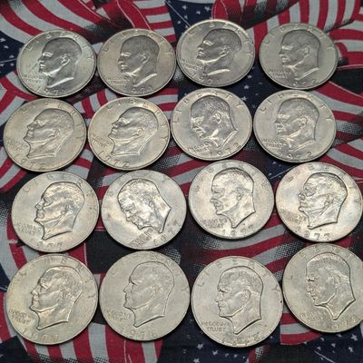 (16) Assorted Date Eisenhower Dollars