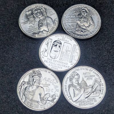 (5) 2024-P&D American Women Series Uncirculated Quarters
