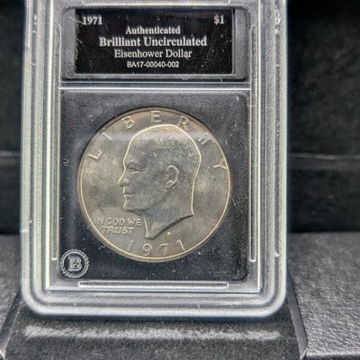 Sale Photo Thumbnail #208: 1971-D Eisenhower Dollar Brilliant Uncirculated