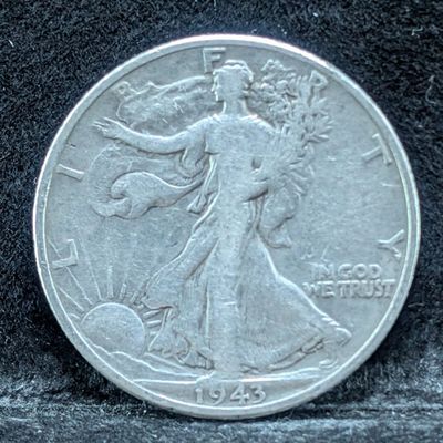 Sale Photo Thumbnail #324: 1943-P Walking Liberty 90% Silver Half Dollar,  83 Years old, WWII Era