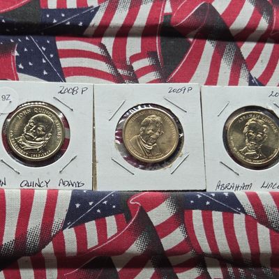2008-P, 2009-P, 2010-P Presidential Dollars - Uncirculated