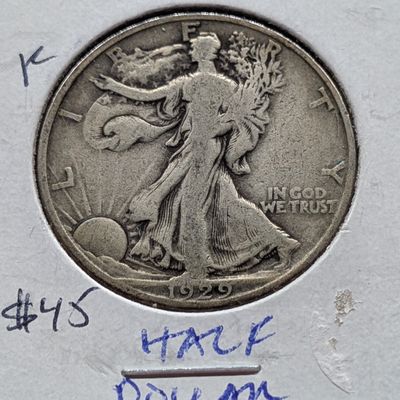 1929-D Walking Liberty 90% Silver Half Dollar