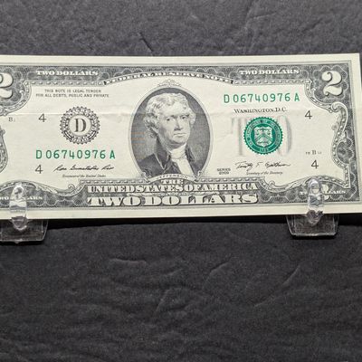 Sale Photo Thumbnail #247: 2009 Series US $2 Federal Reserve Note, issued in Ohio