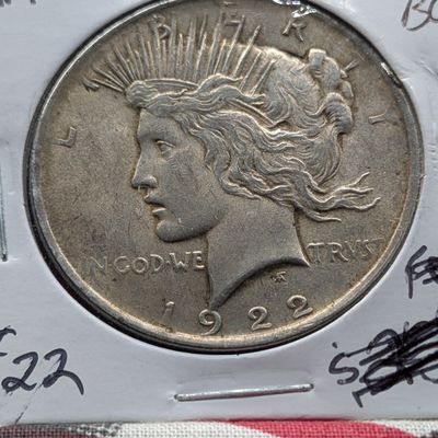 Sale Photo Thumbnail #152: 1922-P Peace 90% Silver Dollar