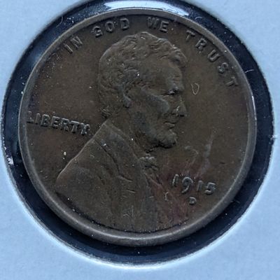 Sale Photo Thumbnail #252: 1915-D Nice AU Lincoln Wheat Cent .
