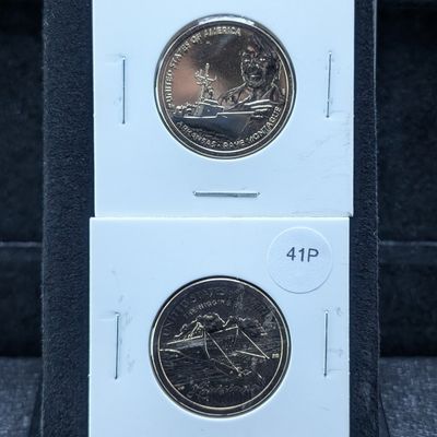 Sale Photo Thumbnail #286: (2) Navy Related Innovation Dollars, 2023-D Louisiana & 2025-D Arkansas