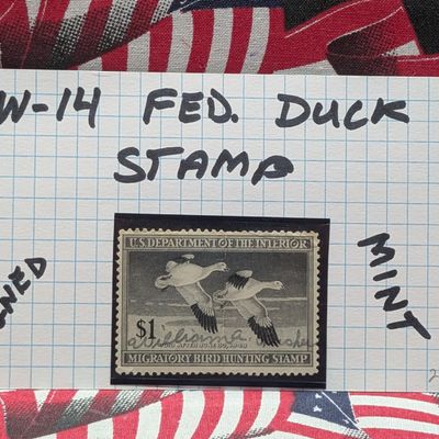 Sale Photo Thumbnail #436: 1947 Dept. Of The Interior Duck Stamp, RW-14, Signed