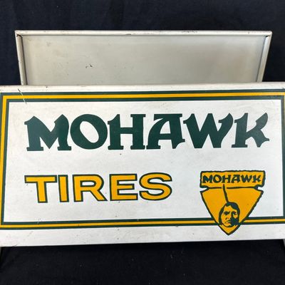 Sale Photo Thumbnail #61: Mohawk Tires Original Painted Metal Store Display Tire Rack